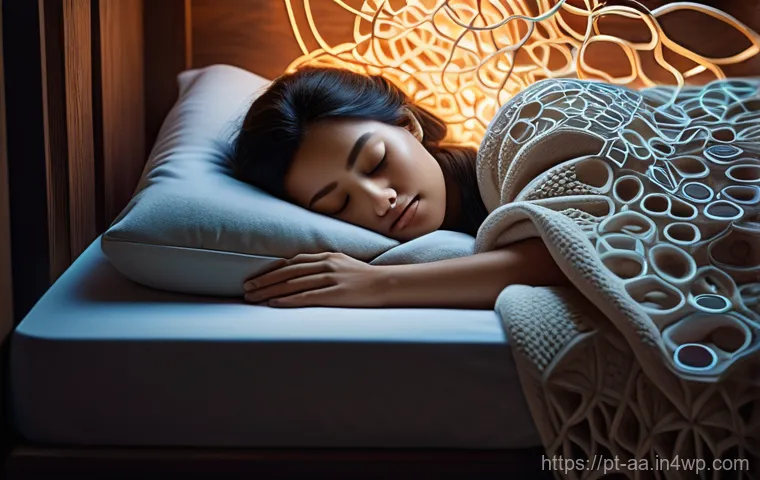 수면과 면역력의 관계 - **Prompt:** A serene and ethereal depiction of a person sleeping soundly in a cozy bed, covered by a...