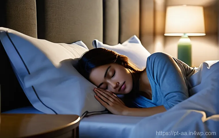 수면 개선을 위한 간단한 식단 팁 - **Prompt:** A calming and comfortable indoor setting showcasing a person (adult, any gender, diverse...